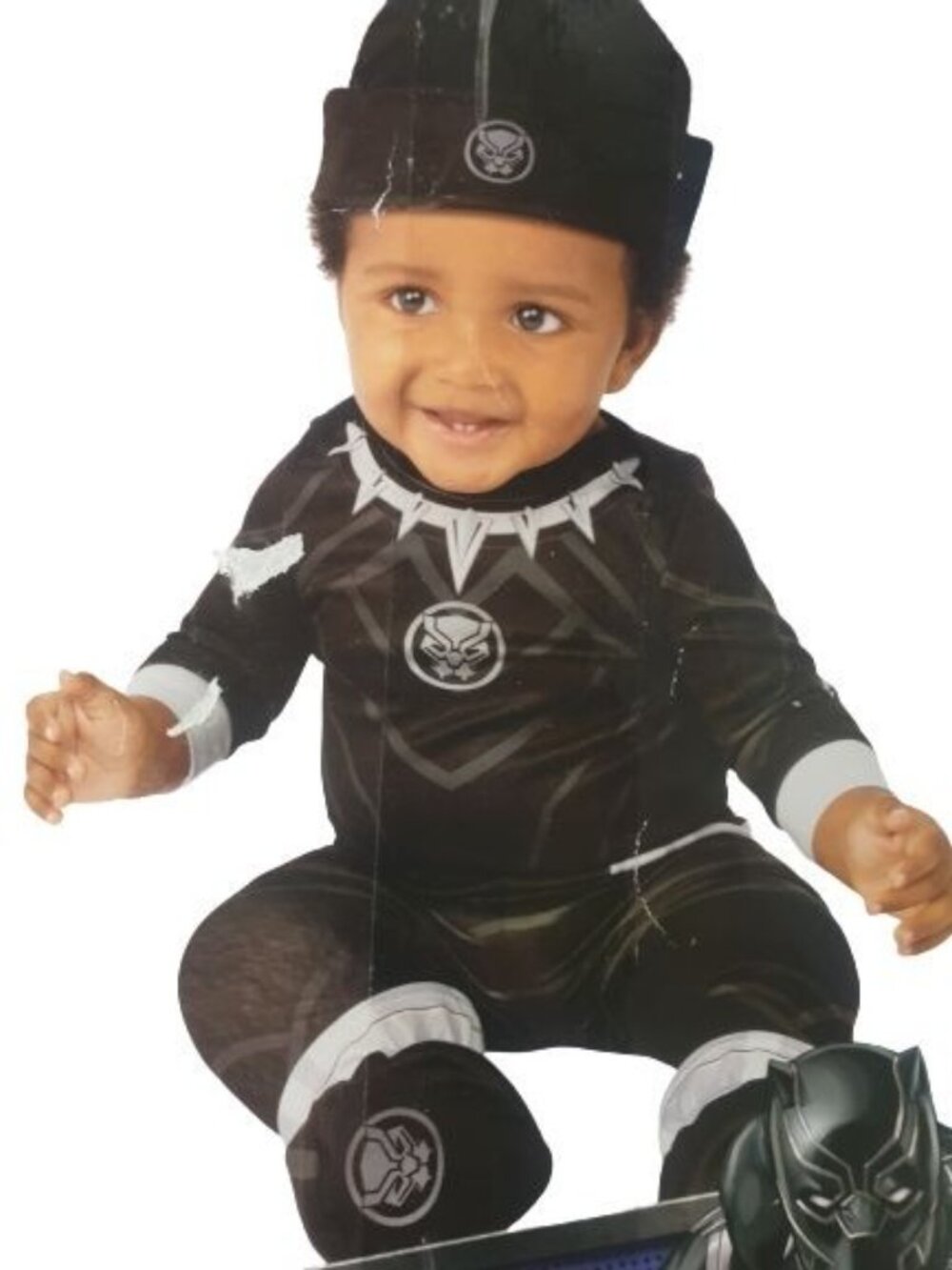 Infant Costume 12-18 Months Marvel Black Panther Complete 5-Piece Halloween - Picture 6 of 6